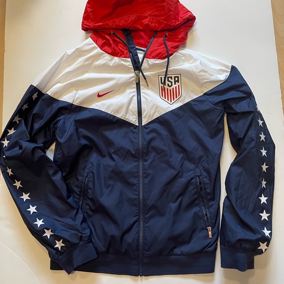 Nike All American Red White & Blue with Stars EXCELLENT Condition Size Sm jacket - Picture 8 of 10